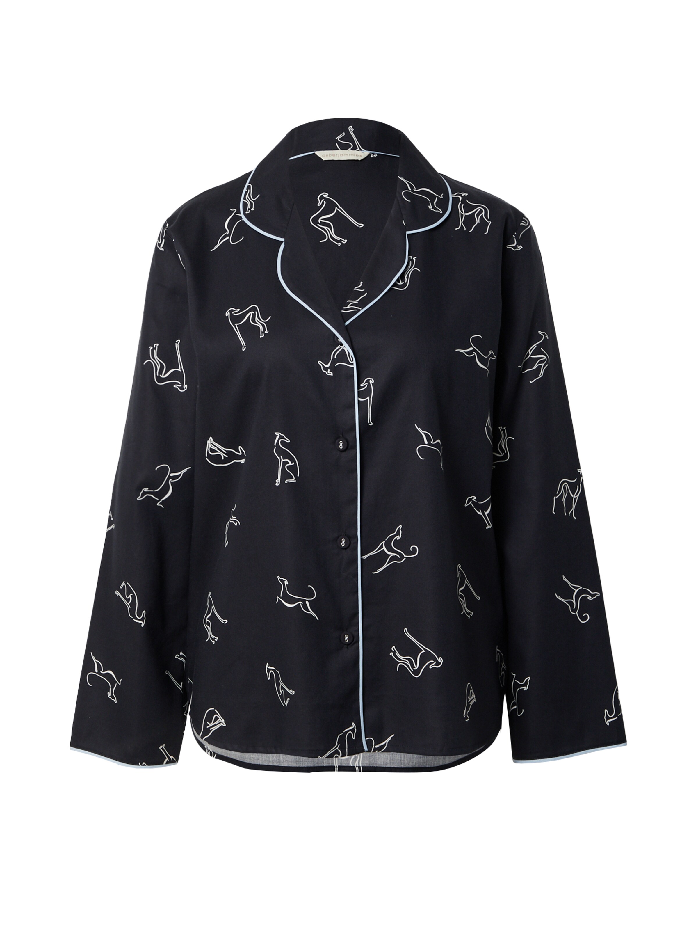 Chemise de nuit 'Beth' Cyberjammies en noir : devant