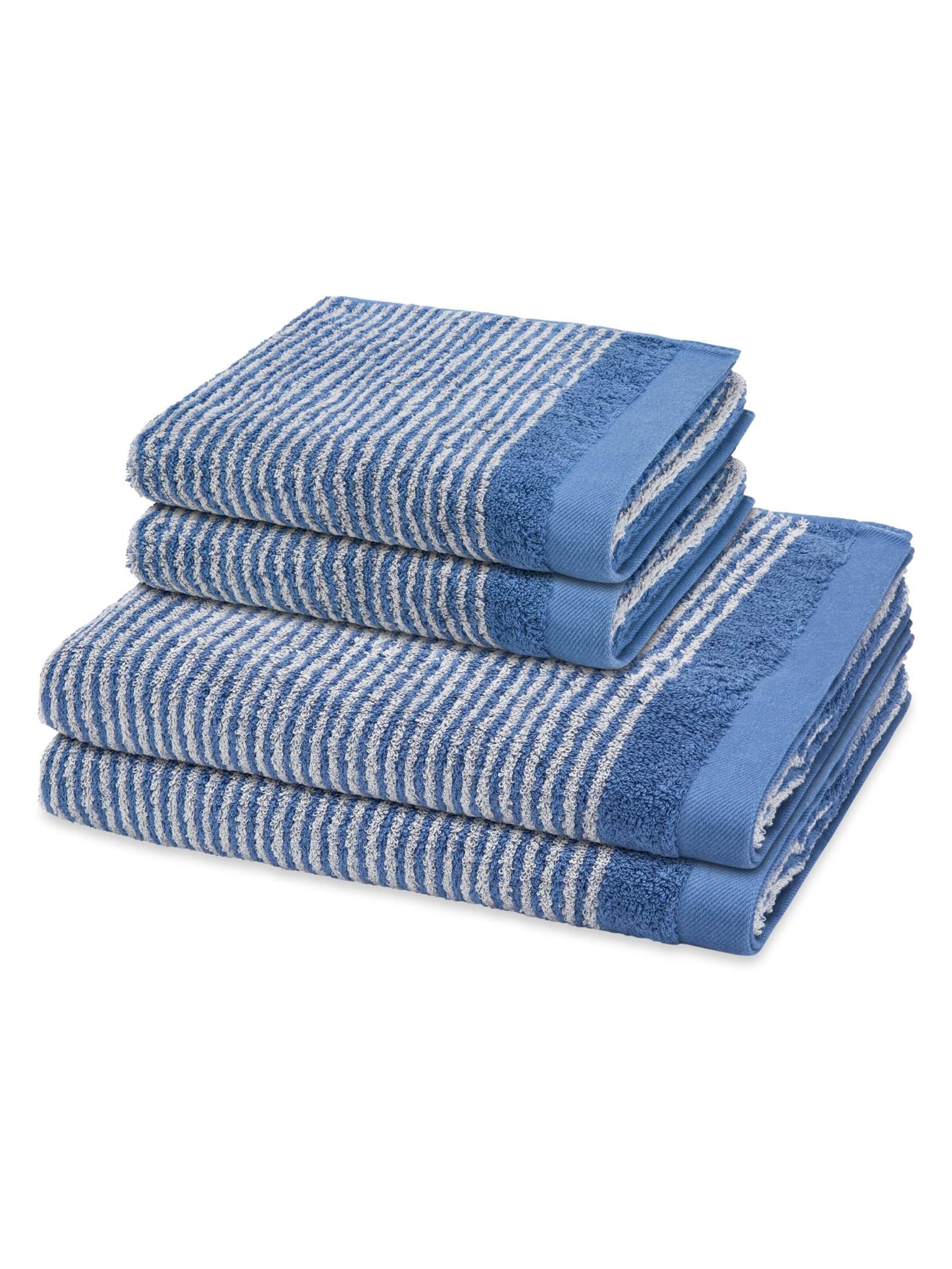 ROSS Handtuch 'Stripes'‌‌‌‌‌ in Blau: Vorderseite