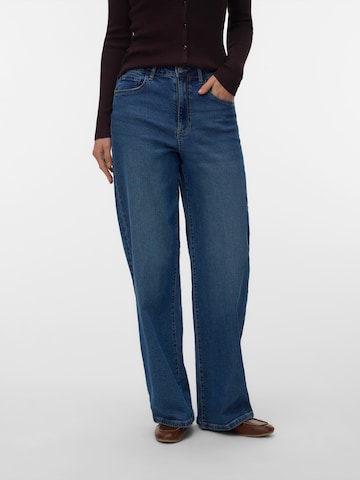 VERO MODA Wide leg Jeans 'VMFLORA' in Blauw: voorkant