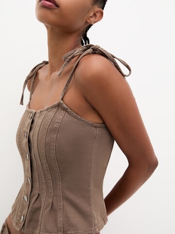 Pull&Bear Top | rjava barva