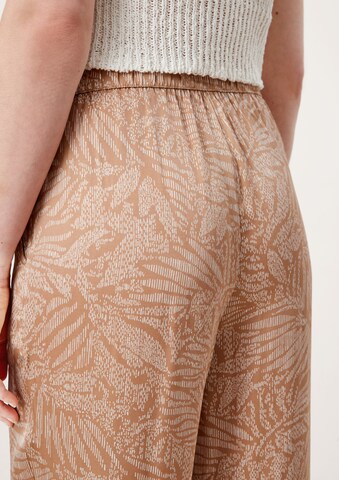 Wide Leg Pantalon s.Oliver en marron