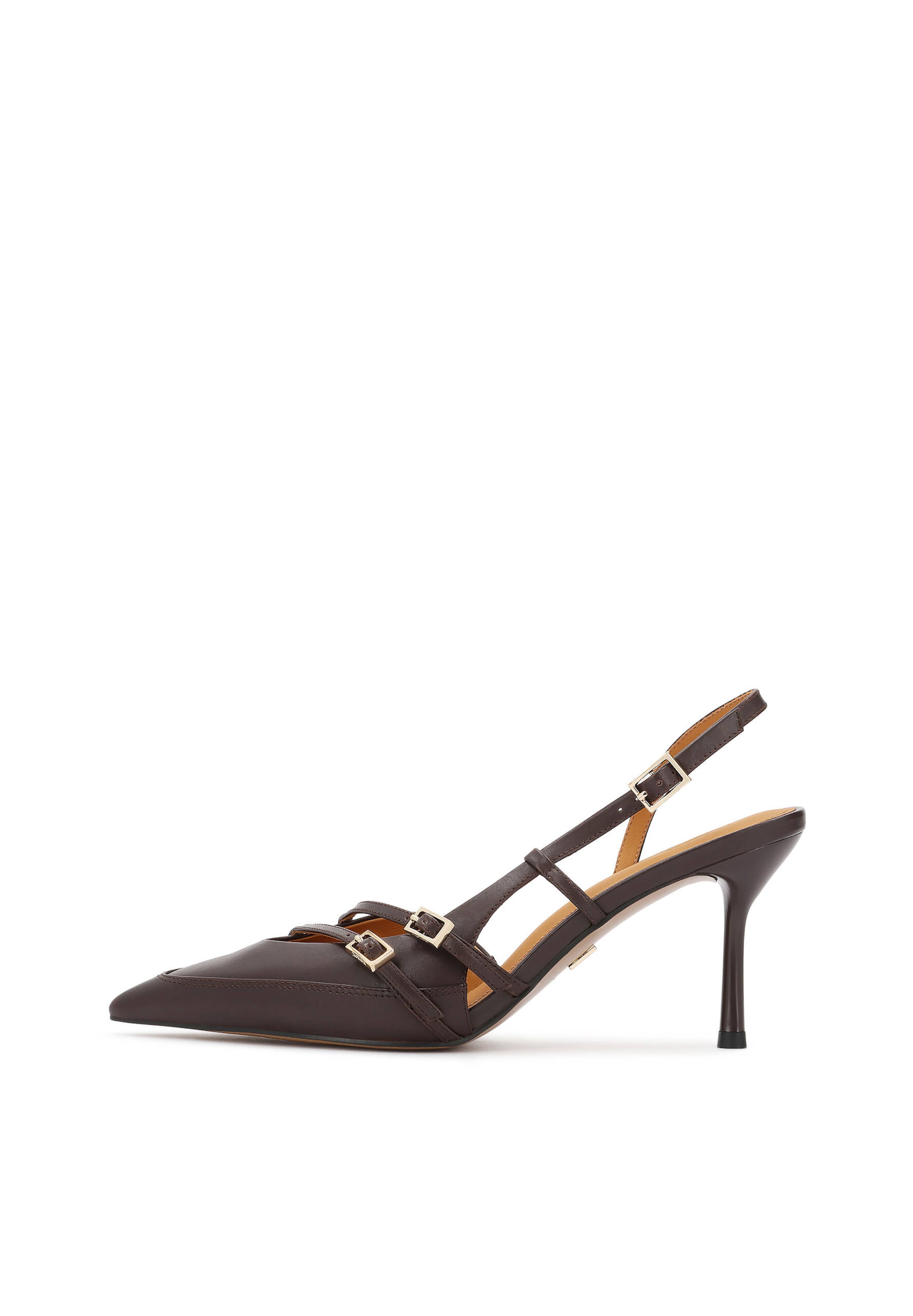 Décolleté sling Kazar di colore marrone scuro, Visualizzazione prodotti