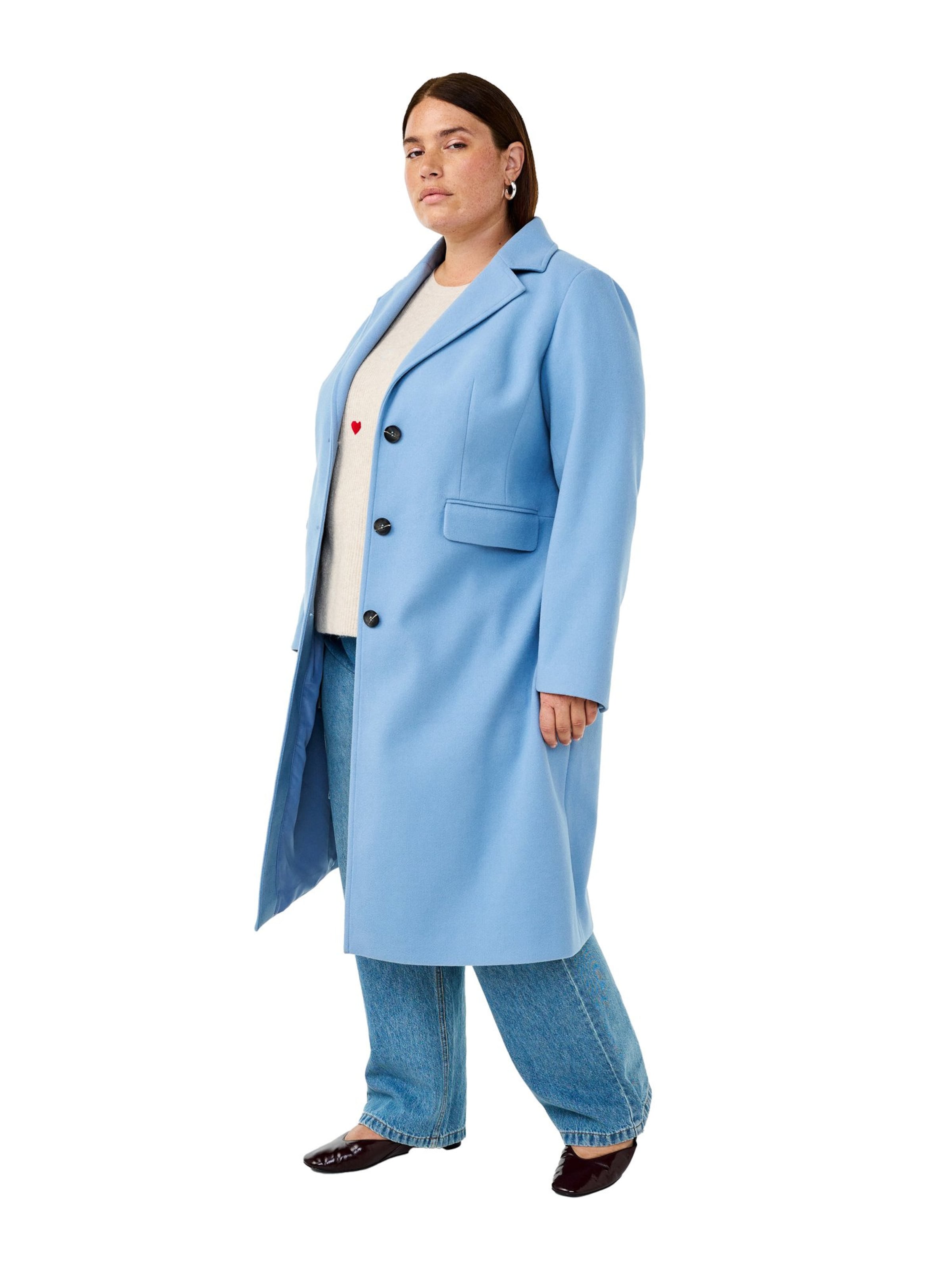 Zizzi Mantel 'MSasha' in Blau: Vorderseite