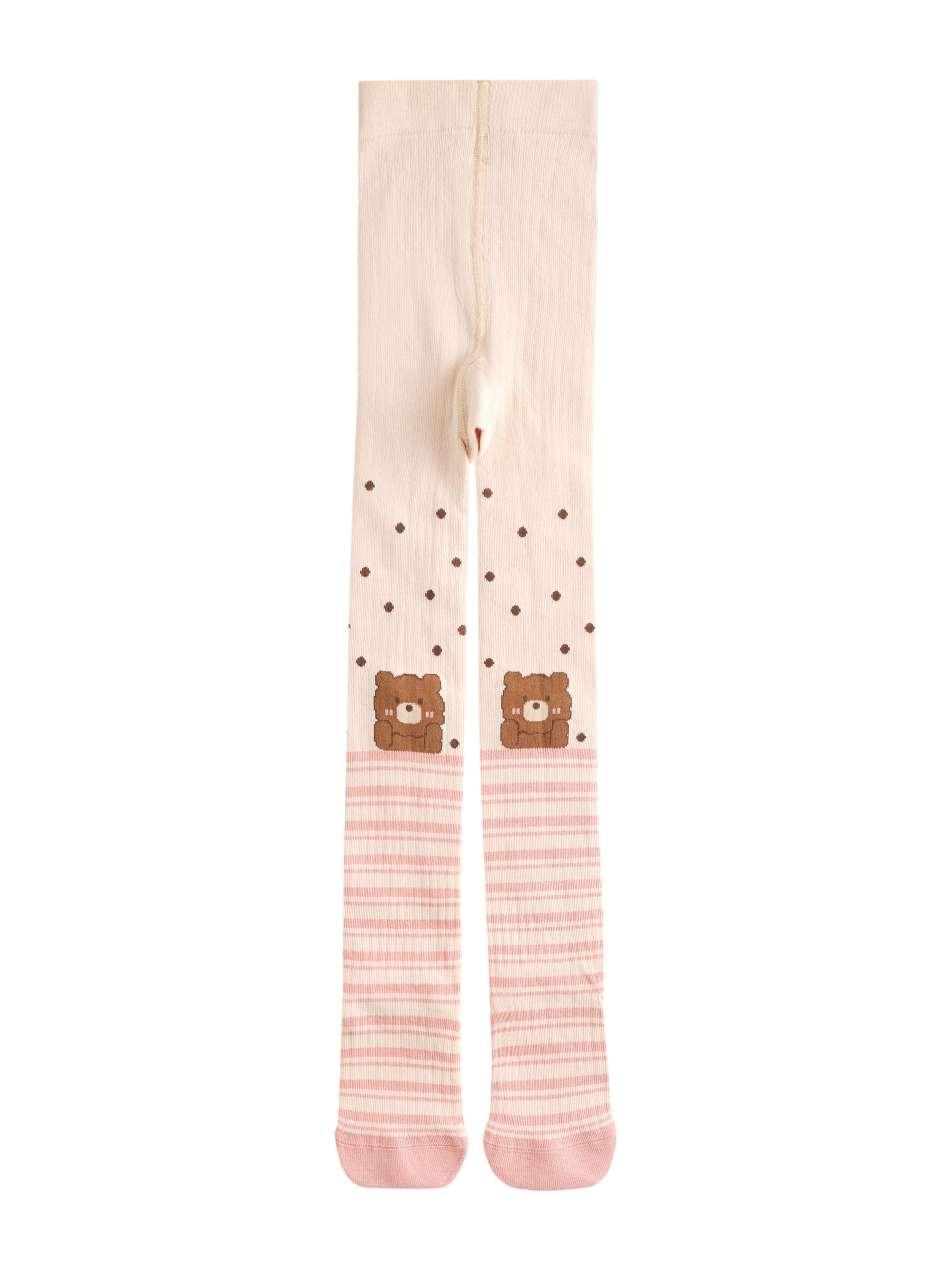 Next - Collants 'Rich Bear Character' em rosa: frente