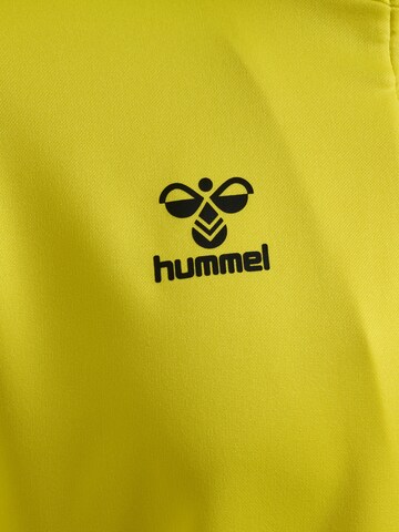 Hummel Athletic Zip-Up Hoodie 'ESSENTIAL' in Yellow