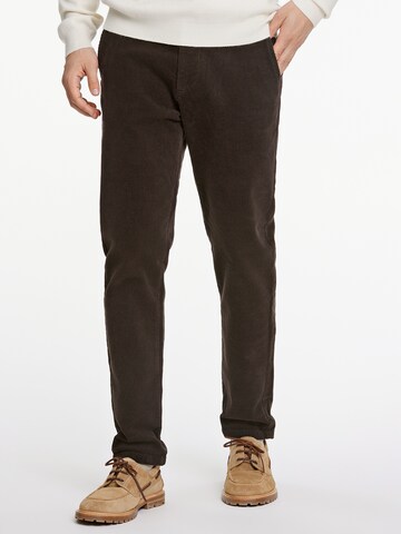 Lindbergh Regular Chino in Groen: voorkant