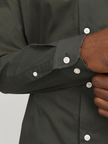 JACK & JONES Regular fit Button Up Shirt in Grey