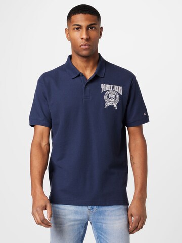 Tommy Jeans Poloshirt 'TVARSITY' in Blau: predná strana