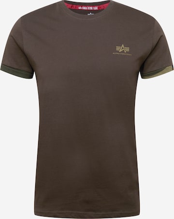 ALPHA INDUSTRIES T-Shirt in Grün: predná strana