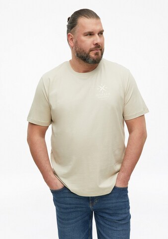 s.Oliver Men Big Sizes T-Shirt in Beige: Vorderseite