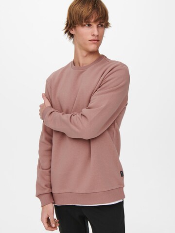 Only & Sons Regular fit Sweatshirt 'Ceres' in Pink