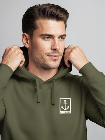 Neverless Sweatshirt 'Anker Badge' in Green