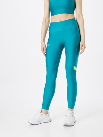 Skinny Pantalon de sport UNDER ARMOUR en bleu : devant