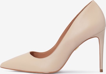 Kazar - Zapatos con plataforma en beige: frente