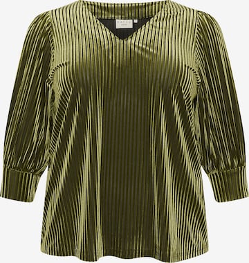 KAFFE CURVE Blouse 'cacanna' in Green: front