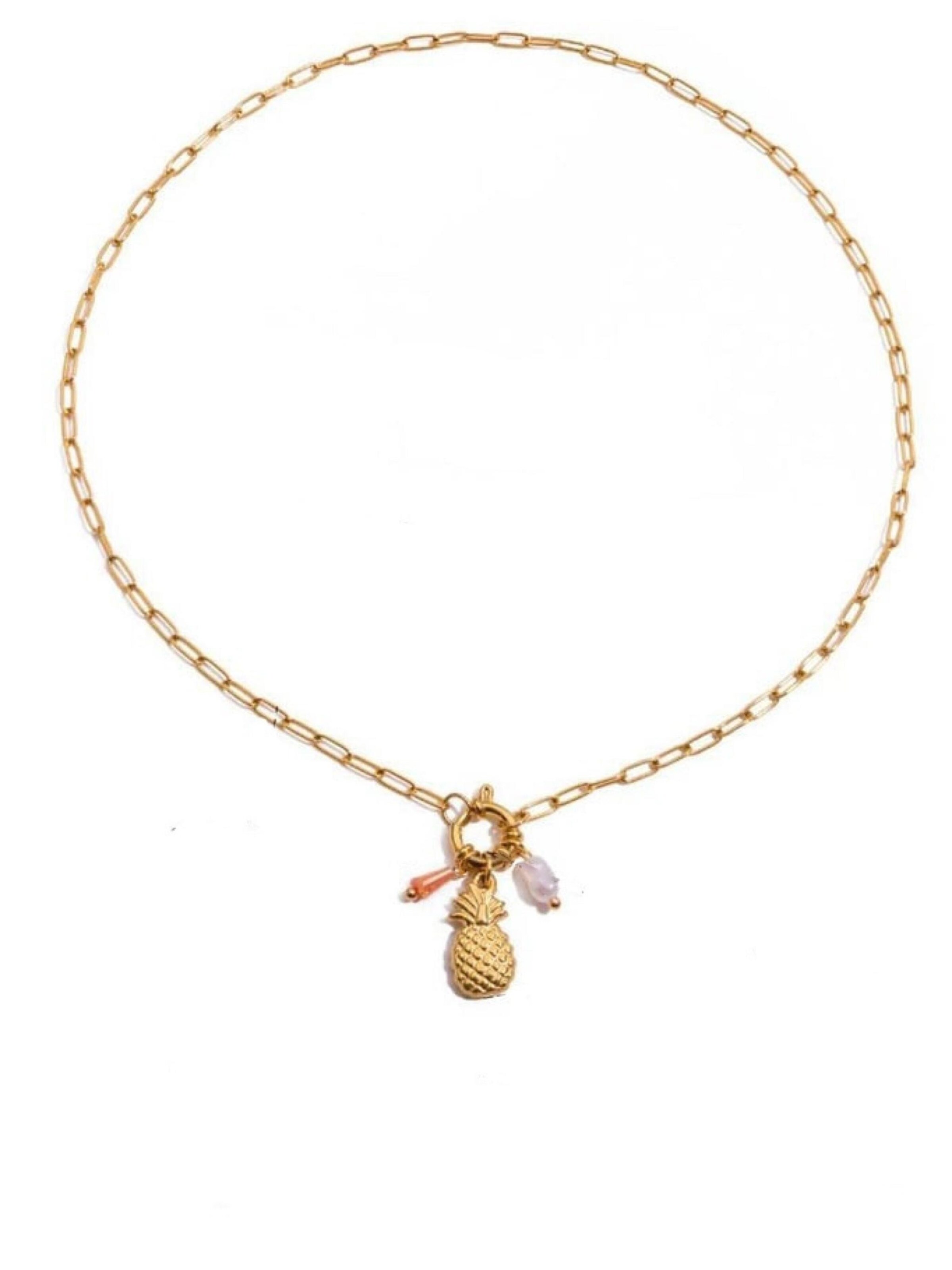 Cala Rose Ketting 'FRUIT' in Geel: voorkant