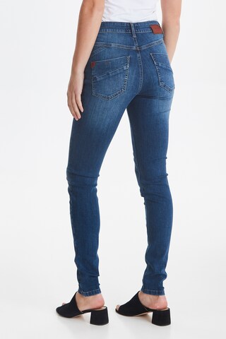 PULZ Jeans Skinny 5-Pocket-Jeans in Blau