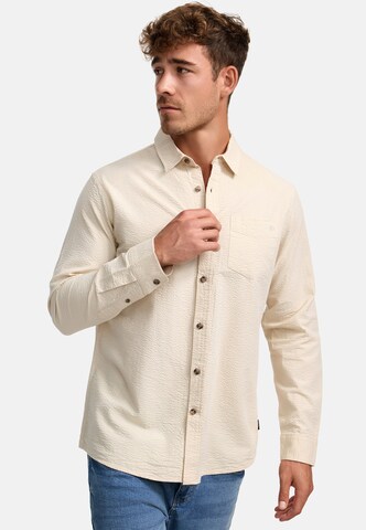 Coupe regular Chemise 'Caix' INDICODE JEANS en beige
