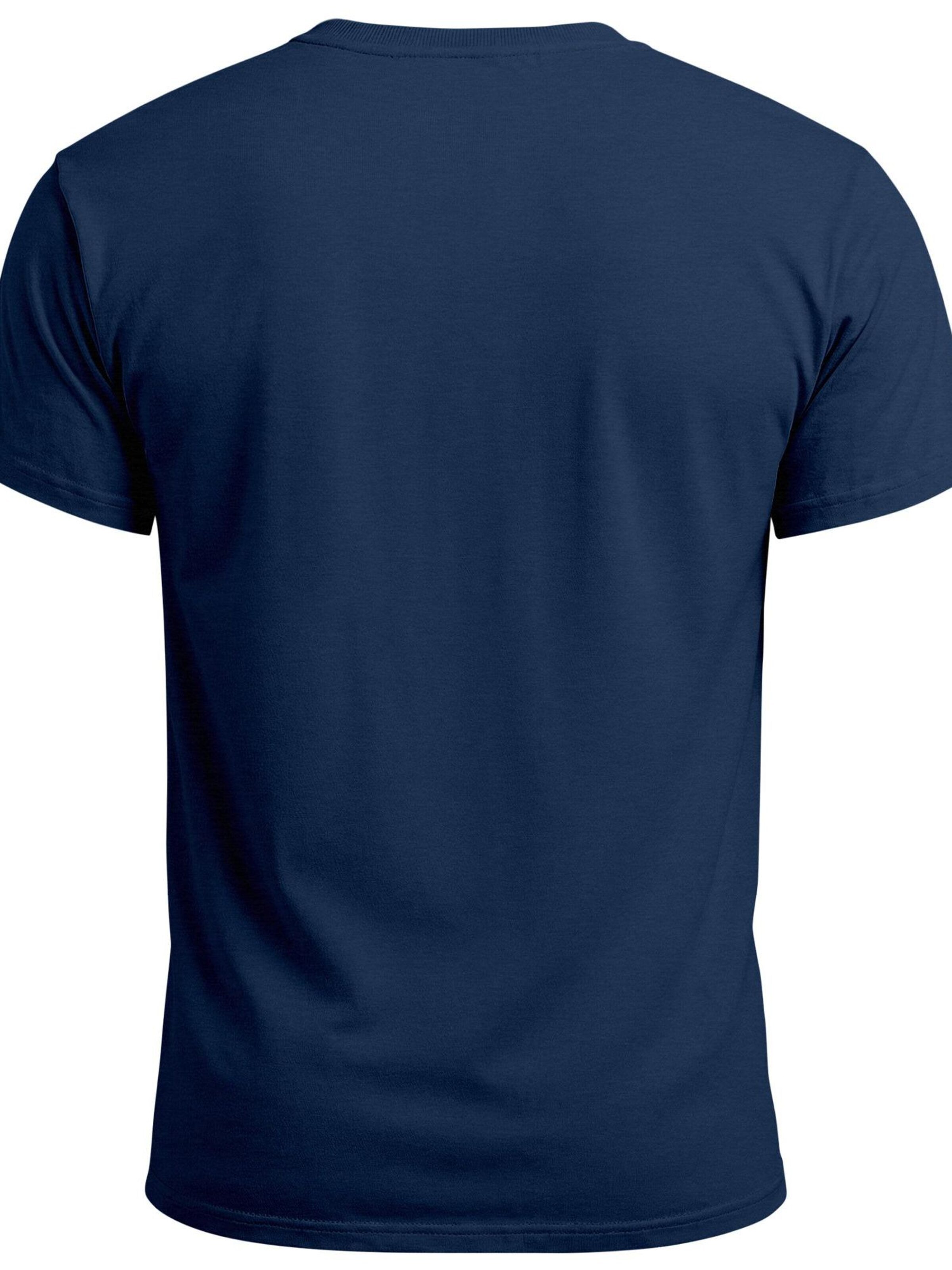 Neverless Shirt 'Mountain Scape' in Blue