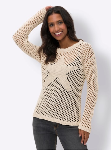 Pullover di heine in beige: frontale