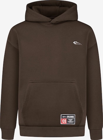 Smilodox Hoodie Rayk Casual Comfort in Braun: Vorderseite