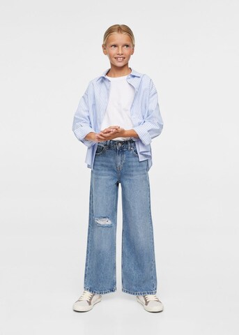 MANGO KIDS Wide leg Jeans in Blue