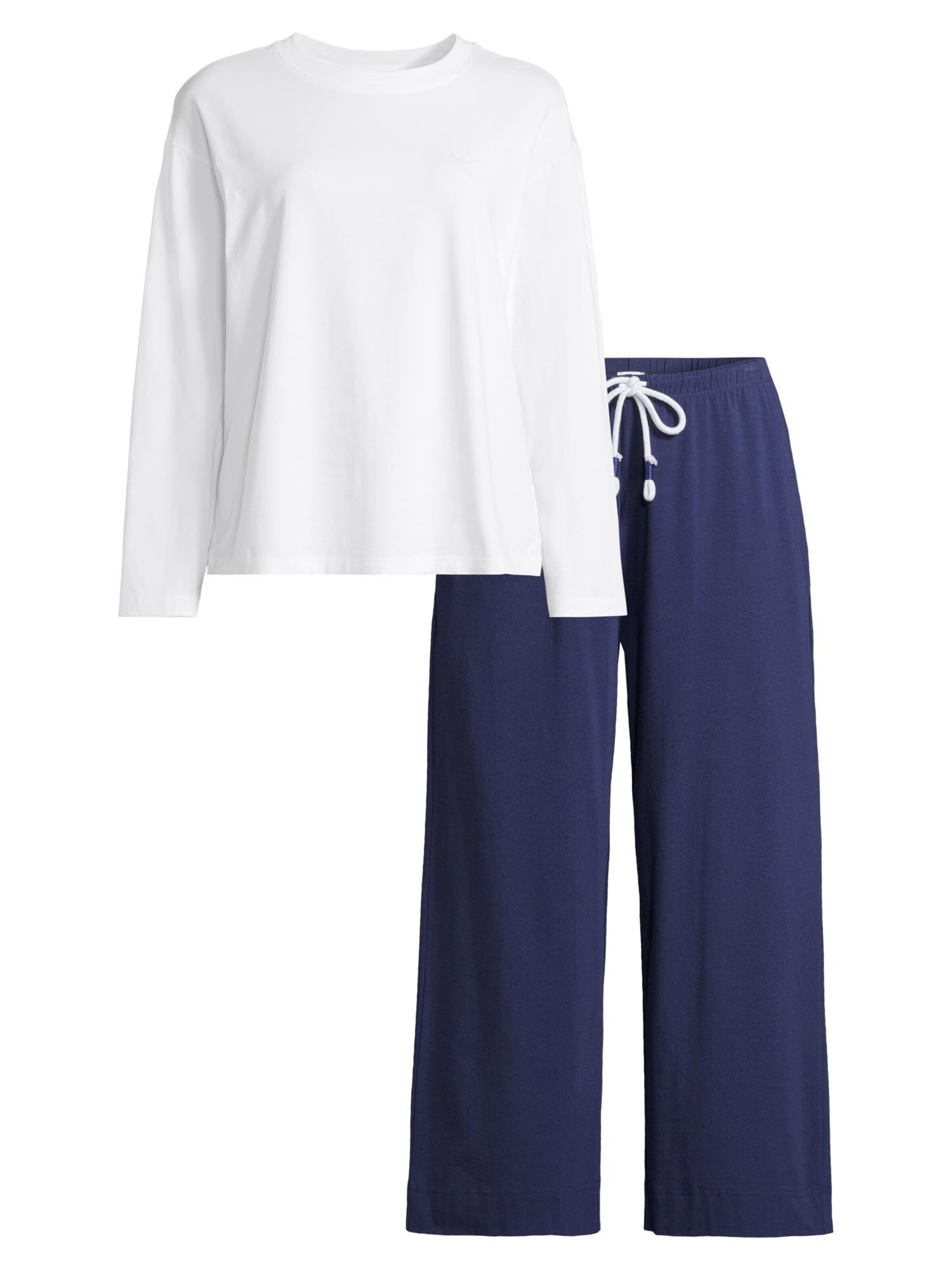 Mey Pyjama 'Solid Love'‌‌ in Blau: Vorderseite