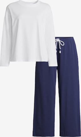 Mey Pyjama 'Solid Love' in Blau: Vorderseite