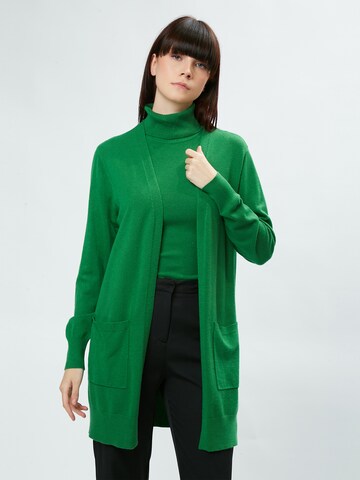 Influencer Knit cardigan in Green: front