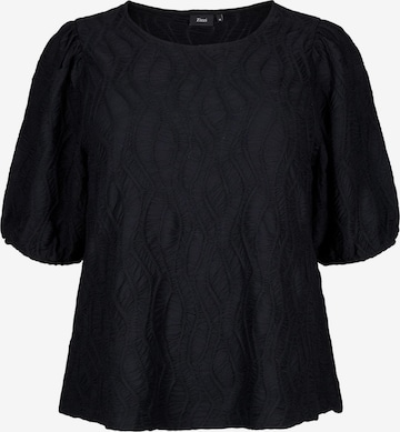 Camicia da donna 'ELOTUS' di Zizzi in nero: frontale