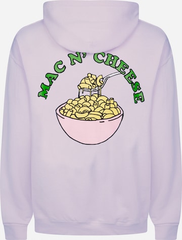 New Love Club Sweatshirt 'MAC N CHEESE' in Lila: voorkant