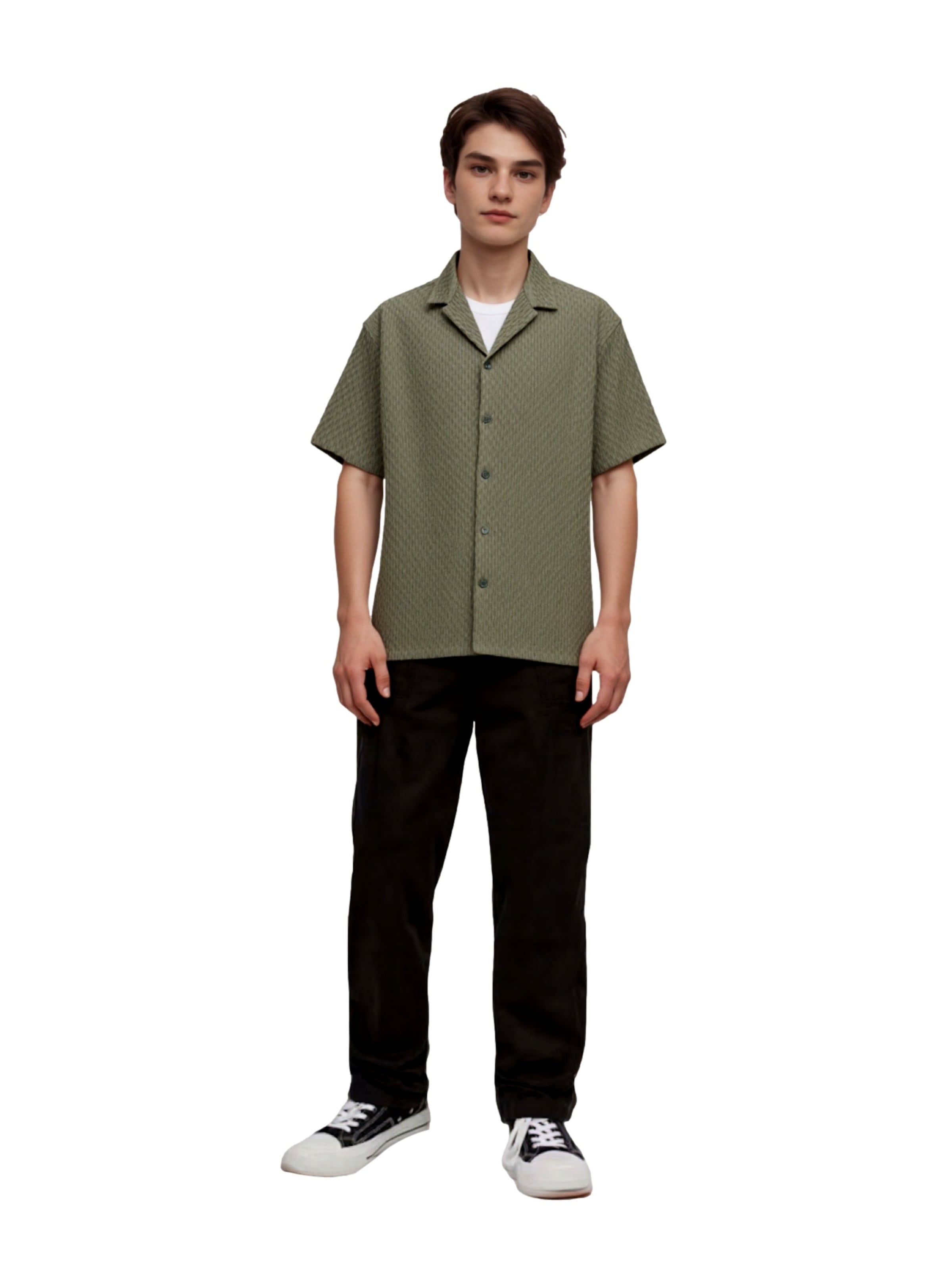 Jack & Jones Junior Comfort fit Overhemd 'Sean' in Groen