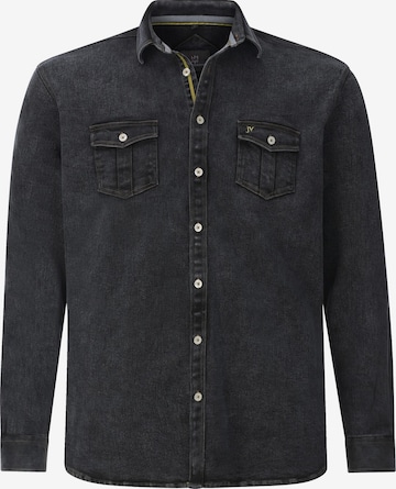 Jan Vanderstorm Comfort fit Button Up Shirt 'Olavik' in Black: front