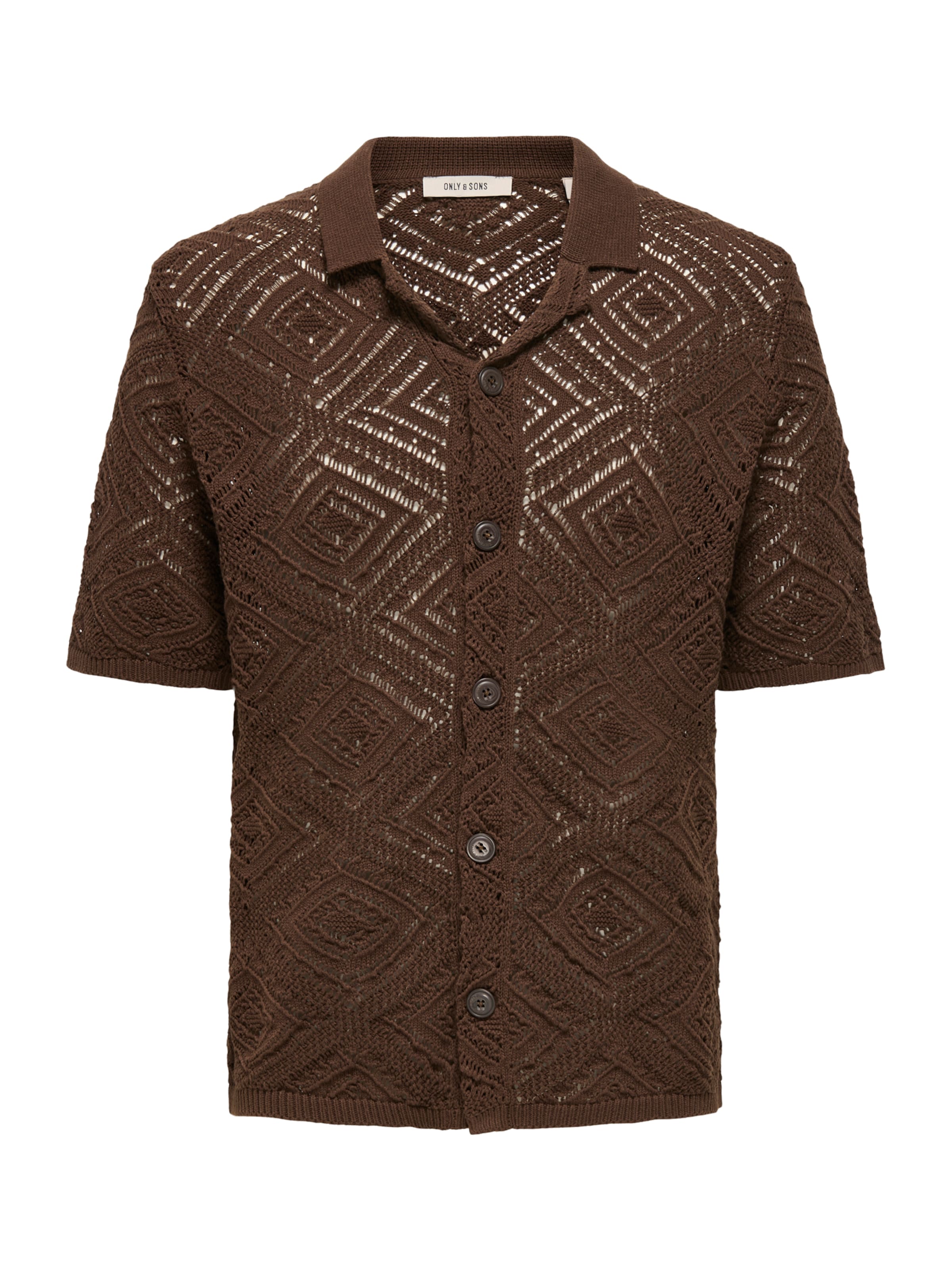 brūns Only &amp; Sons Adīta jaka &#x27;ONSKolmar&#x27;: no priekšpuses