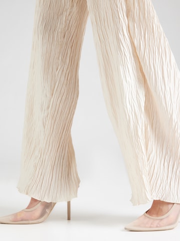 SELECTED Wide leg Pants 'SLFELMA' in Beige