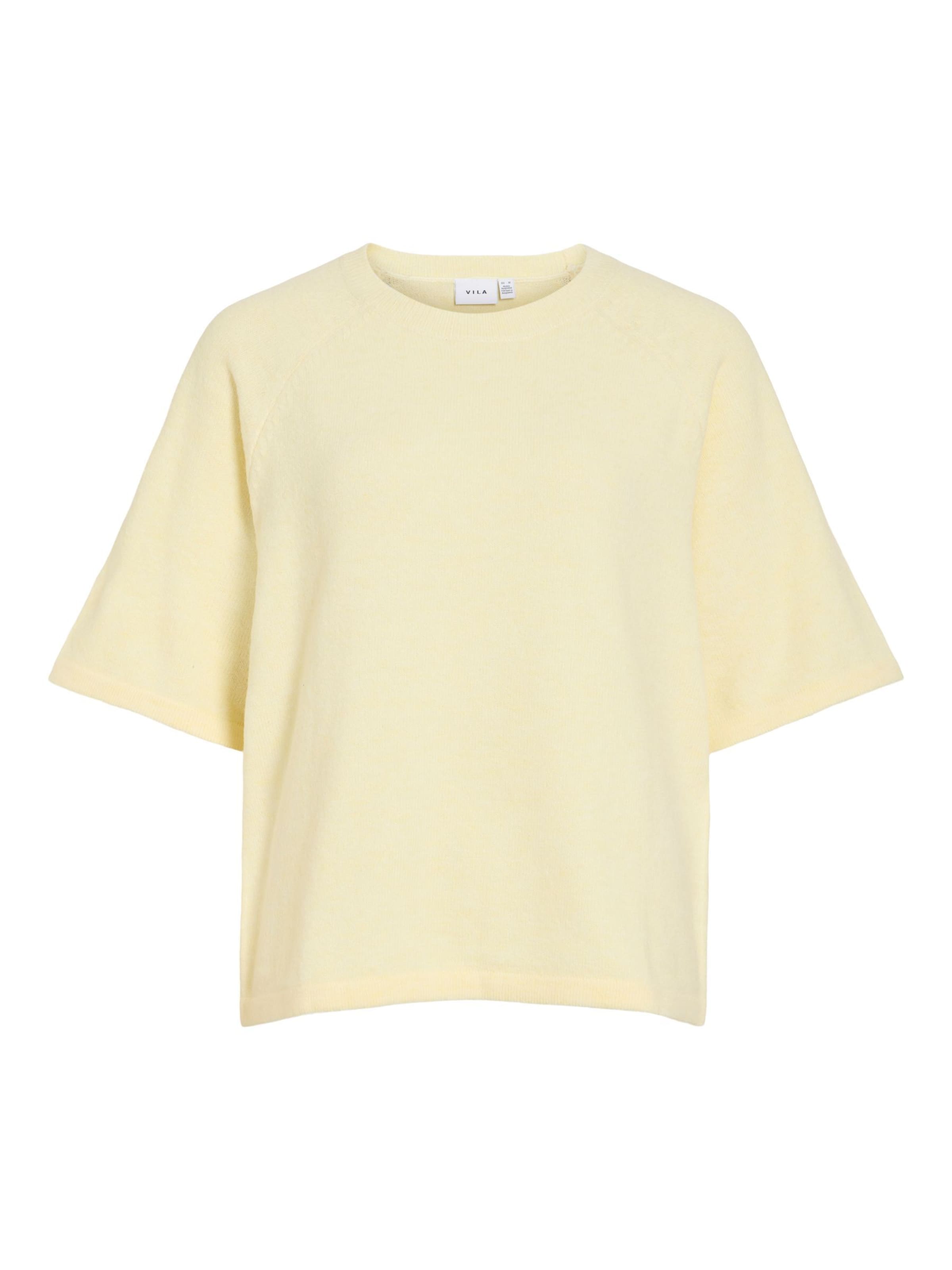 VILA Sweater 'VILiga' in Yellow: front