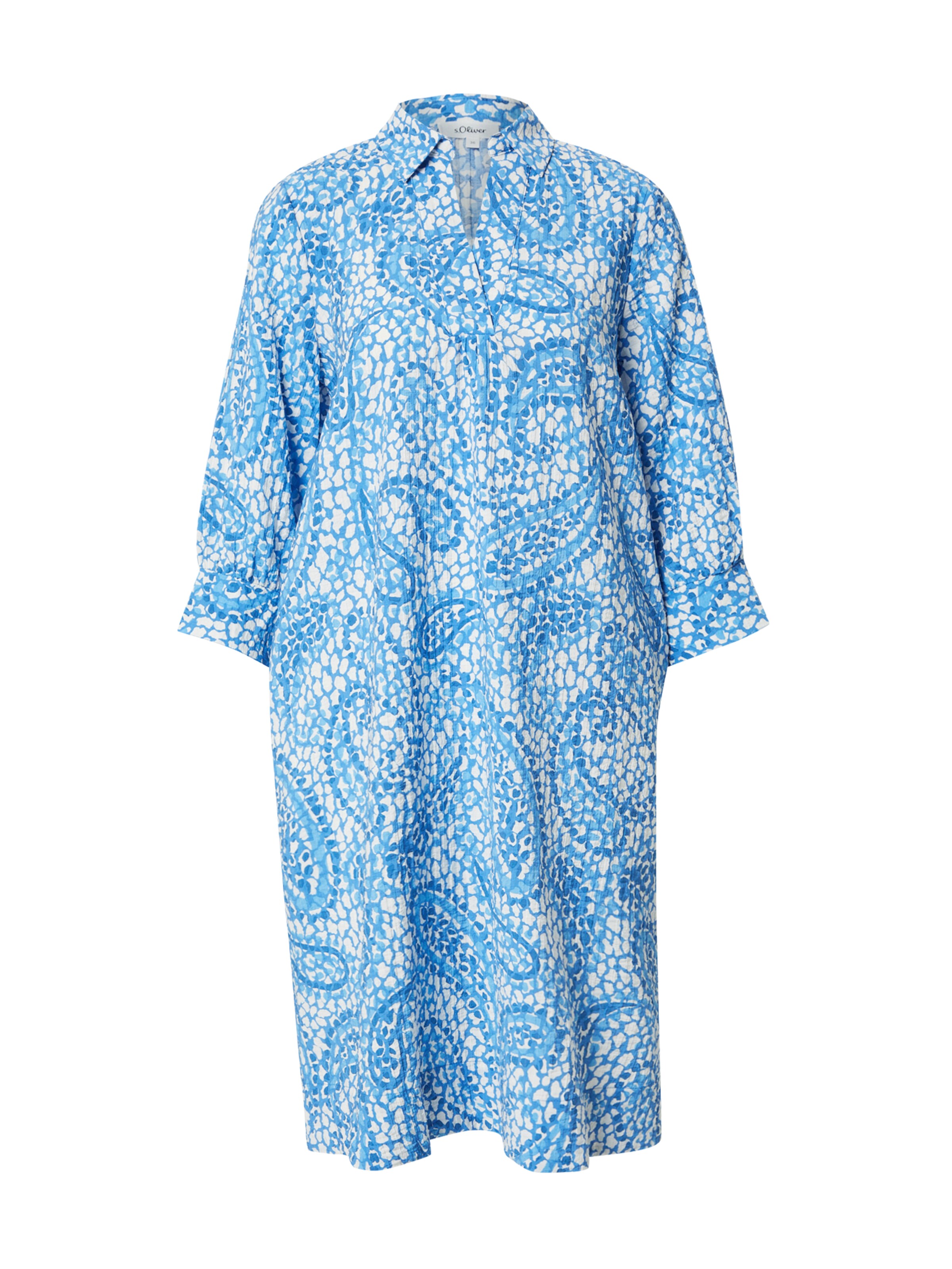 Rochie de la s.Oliver pe albastru: față