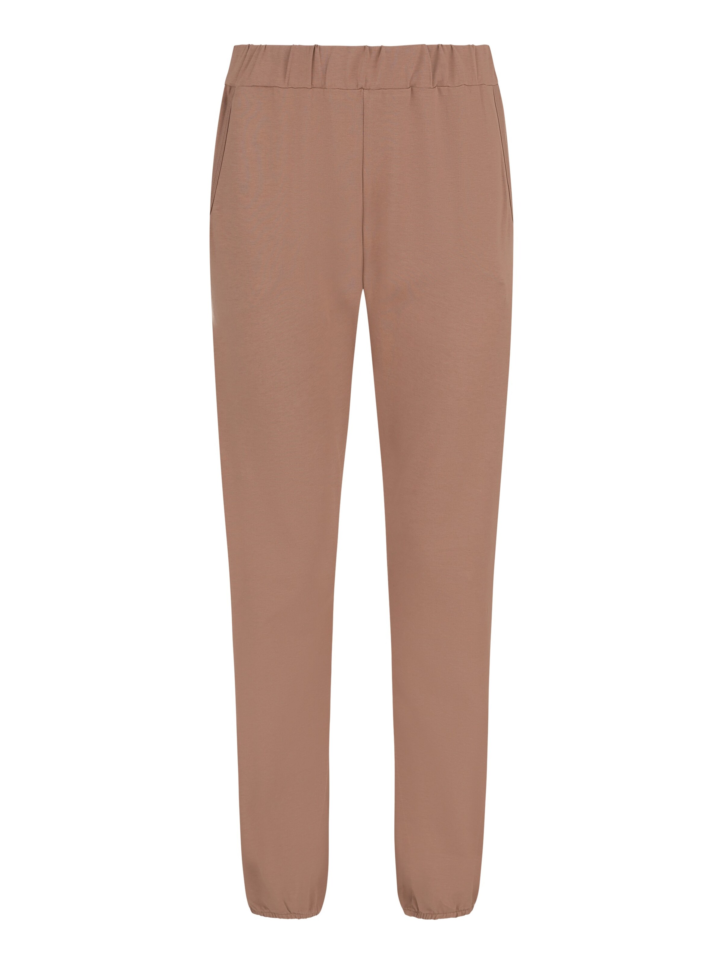 Evoni Regular Workout Pants 'Dünne Lockere Baumwollhose' in Brown: front