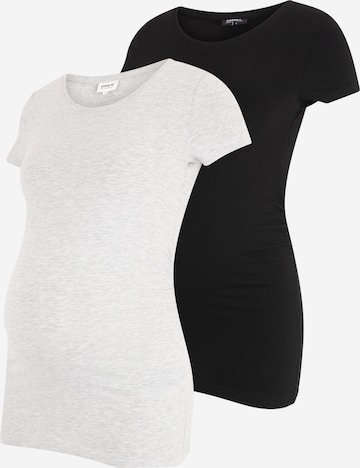 T-shirt 'LOVELY' Only Maternity en gris : devant