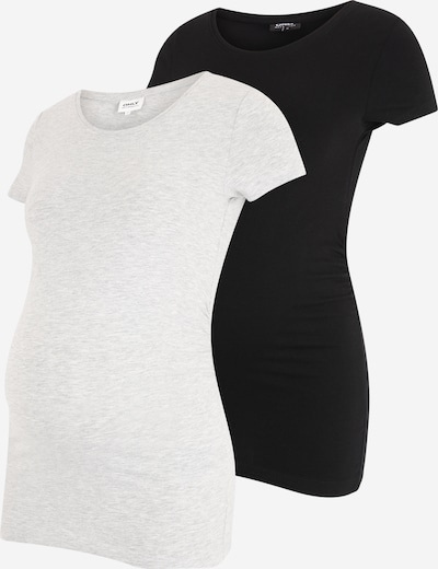 Marškinėliai 'LOVELY' iš Only Maternity, spalva – šviesiai pilka / juoda, Prekių apžvalga