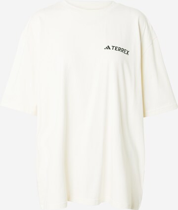 ADIDAS TERREX Performance shirt 'GEONATURE' in White: front