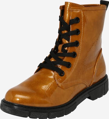 MARCO TOZZI Lace-Up Ankle Boots in Yellow: front