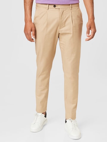 SELECTED HOMME - Slimfit Pantalón chino 'OWEN' en beige: frente
