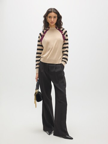 Pull-over Lola Casademunt en beige : devant