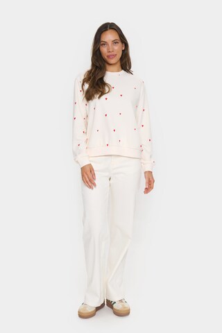 SAINT TROPEZ Sweatshirt 'Dagna' in White