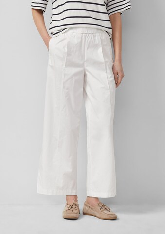 Wide Leg Pantalon s.Oliver en blanc : devant
