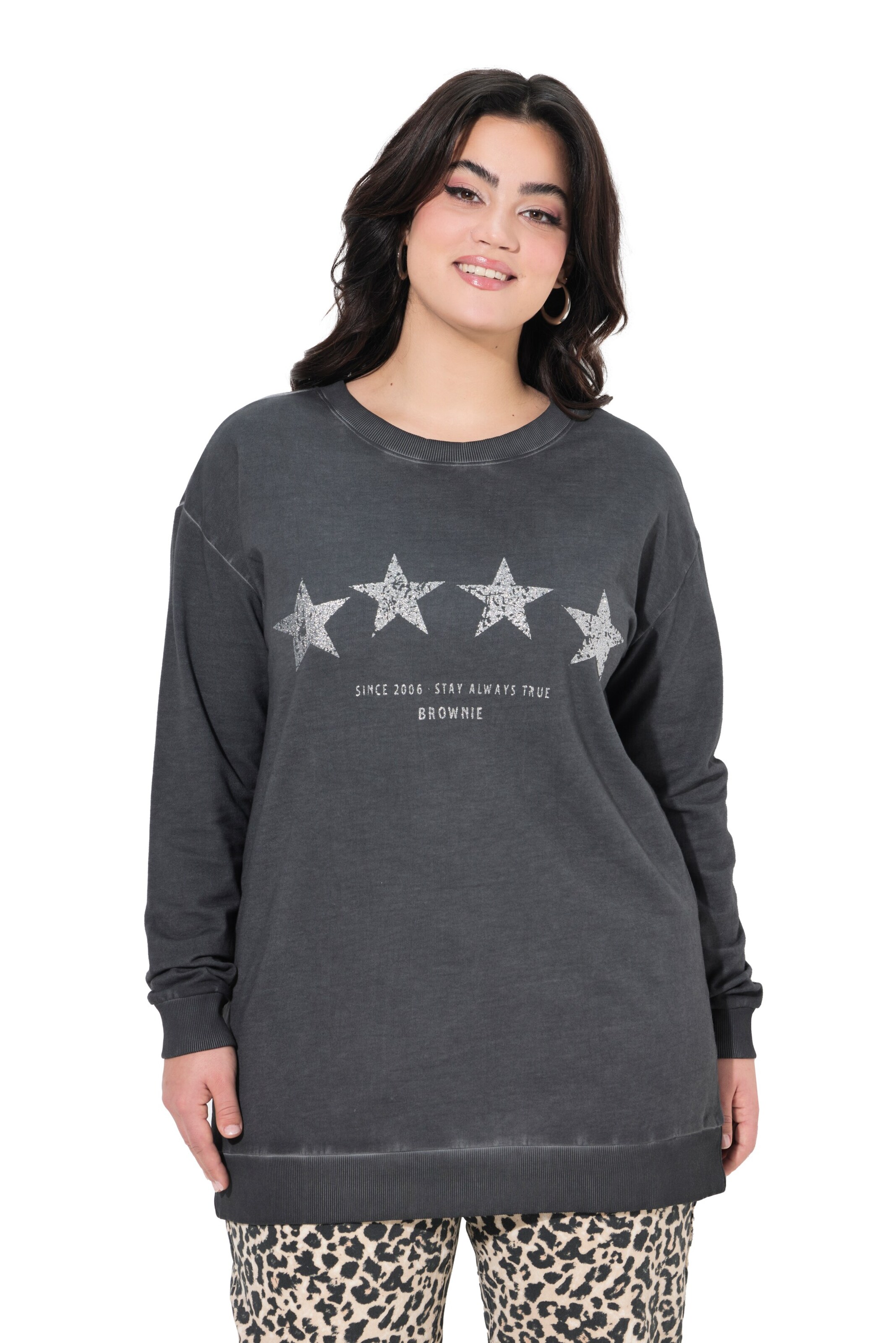 Angel of Style Sweatshirt in Grijs: voorkant