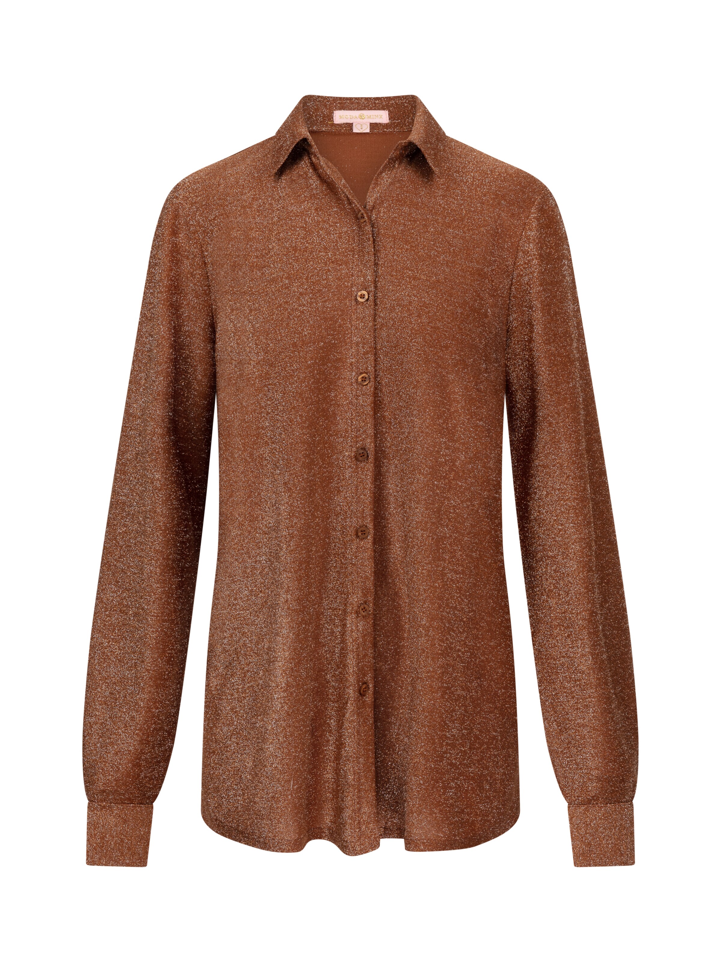 Moda Minx Bluse 'Lumiere' in Braun: Vorderseite