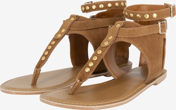 DreiMaster Vintage T-bar sandals 'Boline' in Beige