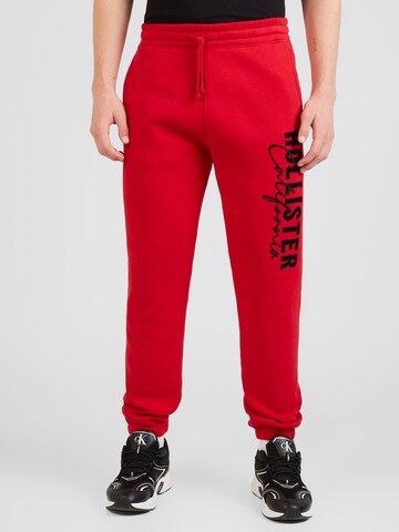 Effilé Pantalon HOLLISTER en rouge : devant